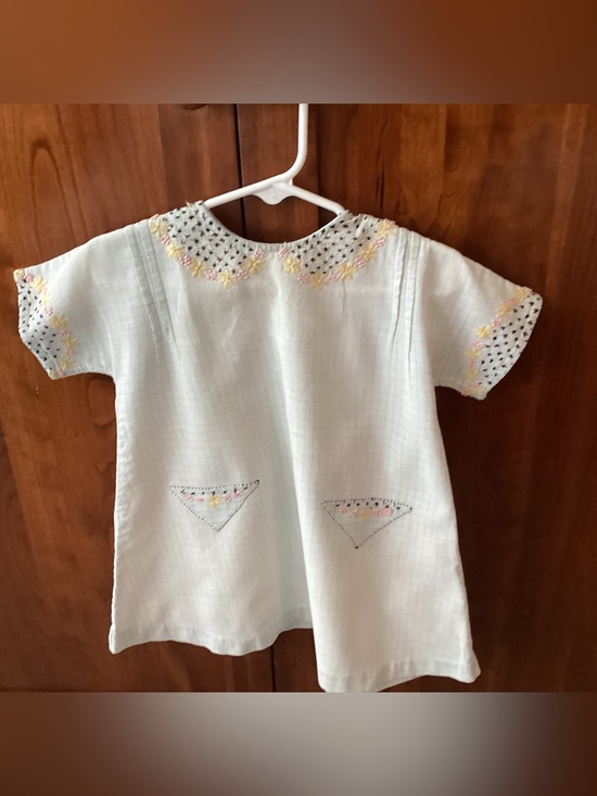 Other - Antique Hand embroidered baby dress classic homespun light-weight cotton gauze